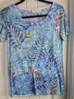 Blue Botanical Short Sleeve Tee